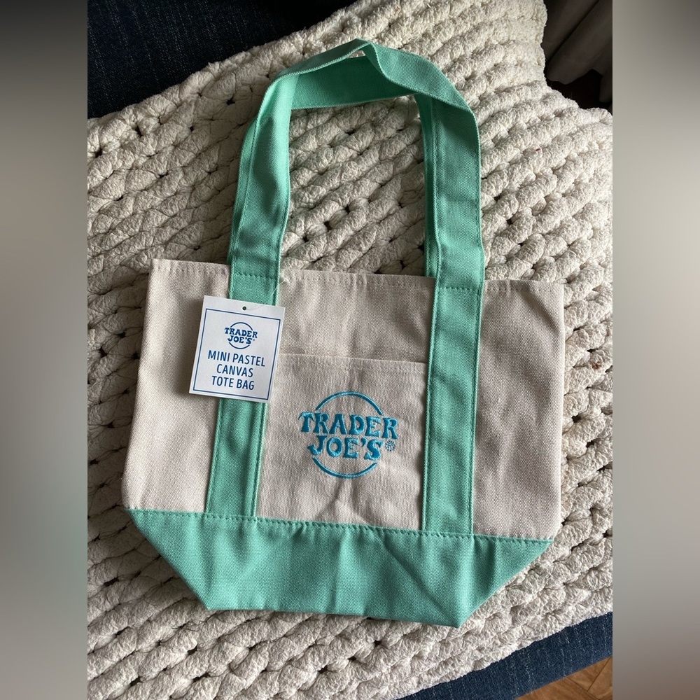 Trader Joe’s Mini Pastel Canvas Tote Bag